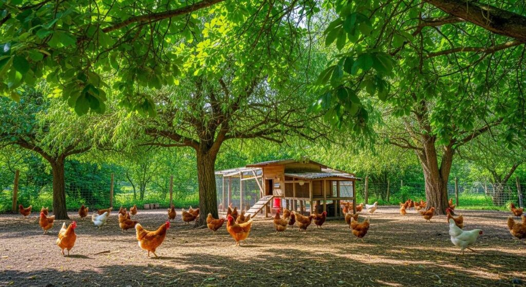 Planter ces arbres autour du poulailler améliore le bien-être des poules et les protège d’un danger insoupçonné