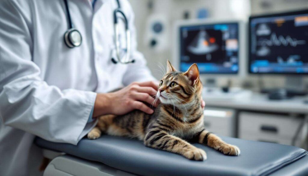 Comment se déroule une échographie cardiaque sur un chat ?