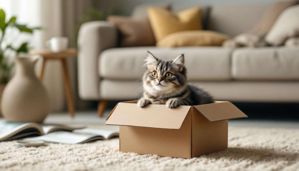 Pourquoi une petite boîte est très utile pour un chat